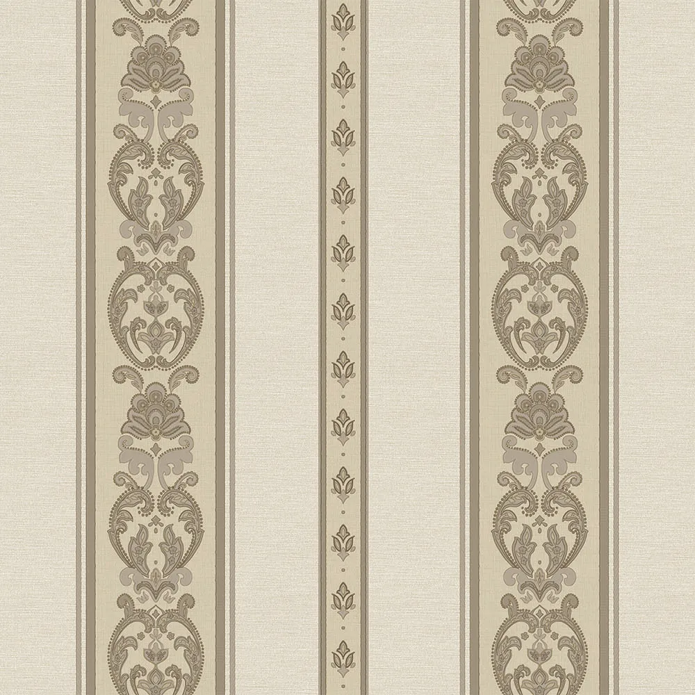 Cream Embossed Wallpaper – Dimensional Damask (6803-3)